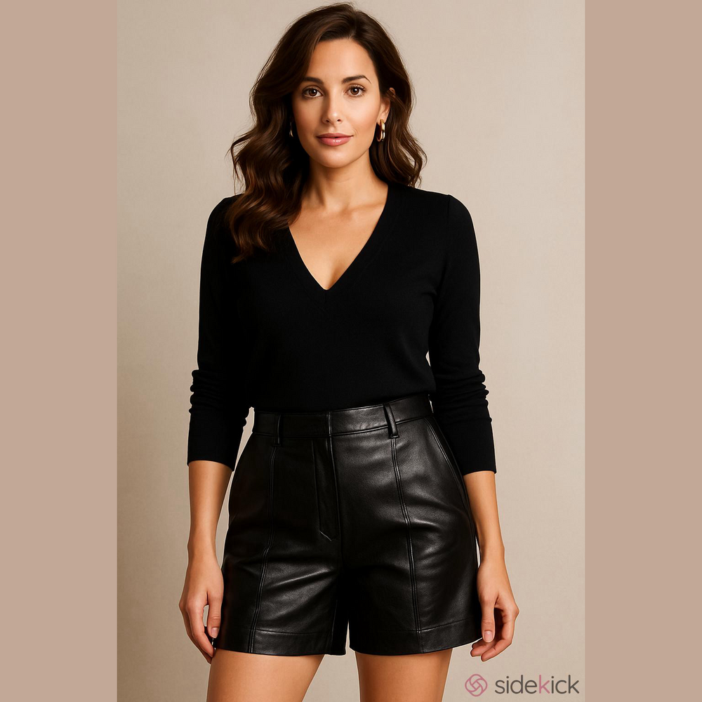 Rachel Zoe Black Leather Shorts | Euc | Sz 8
